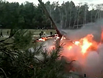 На юго-востоке Москвы разбился боевой вертолет Ка-52 "Аллигатор"