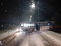 На дороге Калининград - Мамоново автобус с пассажирами вынесло на встречку