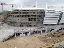 На стадионе к ЧМ-2018 в Калининграде завершен монтаж покрытия кровли