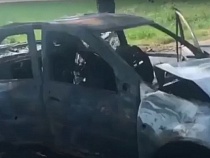 В сгоревшем после удара о дерево «Рено» пострадали женщина и подросток 