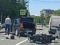 Очевидцы рассказали подробности наезда на мотоциклиста на Гагарина