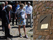 Наталья Ищенко подарила городу Мамоново отпечаток своей ноги (фото)