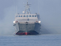 Десантный катер "Мичман Лермонтов"  вышел в море в первый раз