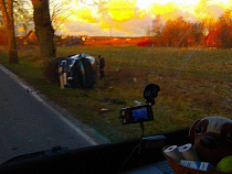 ДТП на трассе Калининград – Светлогорск: два автомобиля в дереве