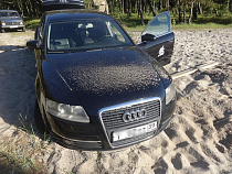 Гостей Куршской косы просят не парковаться перед красным шлагбаумом