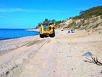 В Калининградской области срезают мыс, чтобы укрепить пляж