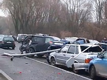 На парковке у завода «Янтарь» произошло массовое ДТП 
