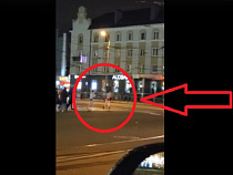 Полуголые отметили Новый год в центре Калининграда (видео)