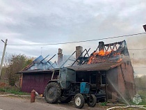 Под Багратионовском сгорел немецкий дом на две семьи