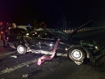 БМВ со свадьбы разбился на дороге в Гурьевске