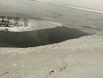 МЧС назвало неудовлетворительным состояние льда в Калининградском заливе и морском канале