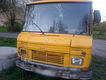 Немецкий фургон не смог пройти российскую границу