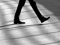 В Калининграде пешеход-сайгак чудом не попал под микроавтобус (дополнено)