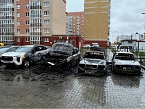 В Калининграде огонь безжалостно уничтожил автомобили 