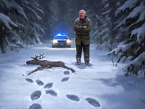 Под Славском местный оставил от лося только рожки да ножки