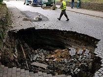 В Светлогорске перенесли остановки автобусов из-за провала 