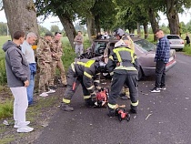 Опубликовано видео с места трагедии с «Мерседесом» под Приморском