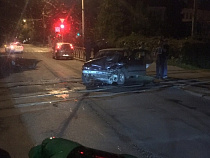 В Калининграде трамвай врезался в “Тойоту”