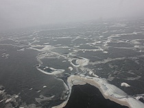 На Куршском заливе начал расти опасный лёд