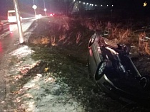 На выезде из Полесска 20-летняя девушка перевернула «Фольксваген»