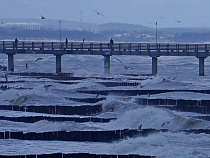 Высота волн Балтийского моря у Калининградской области достигла 3,5 метров