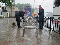 У входа в Калининградский зоопарк появились велопарковки в виде бегемотов