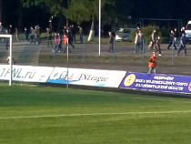 Главный стадион Калининграда украсили баннерами в честь юбилея  МЧС