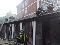 В Калининграде сгорел банный комплекс