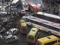 Общественный транспорт Калининграда создал хаос на площади Победы