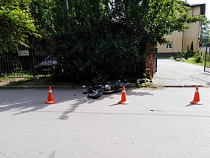 В Зеленоградске на скорости опрокинулся мотоциклист