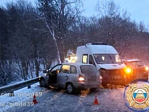 В ДТП со скорой помощью под Зеленоградском двое пострадавших 