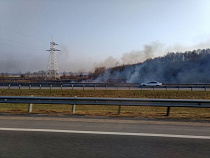 На тушение сухой травы выезжали 37 пожарных машин