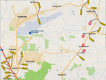 Рядом с Храброво разрушился мост (карта)