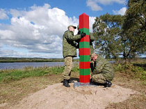 В Калининградской области на  российско-литовском участке государственной границы устанавливают уникальные пограничные знаки