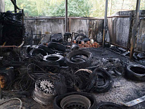 Ночью сгорела шиномонтажная мастерская на улице Стекольной (дополнено)