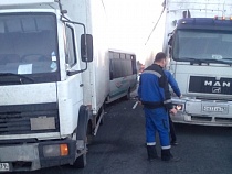 Остановлено движение на трассе в сторону Советска