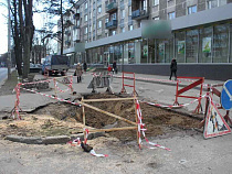 На улице Невского “открылся” провал 