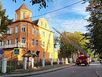 В Зеленоградске "горит" отель «Королева Луиза» - соцсети