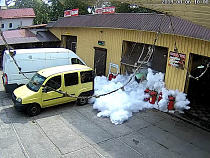 В автосервисе в Советске взорвался огнетушитель (видео)