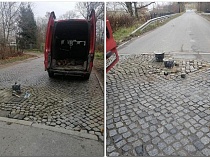 Житель Калининградской области начал самостоятельный ремонт дорог