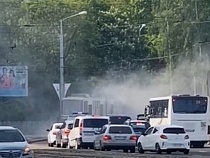 В Калининграде на ходу загорелся трамвай 