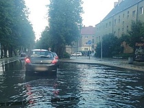 В Калининграде затопило отремонтированную за 203 млн рублей улицу