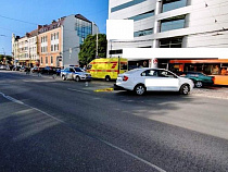 Таксист на «Шкоде» сбил мотоциклиста на «Сузуки» в Калининграде