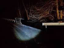 Под Нестеровым «Форд» снёс ограждение и улетел с моста