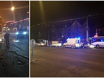 На проспекте Победы столкнулись рейсовый автобус №107 и микроавтобус