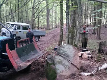 На Виштынце установили валун с исторической надписью