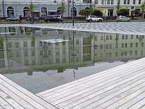 Элитный фонтан в Калининграде внезапно превратился озеро