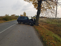«Фольксваген-Гольф» врезался в дерево в Багратионовском районе