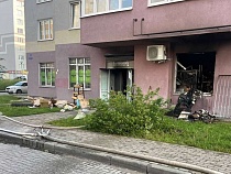 На востоке Калининграда обуглился алкомаркет 