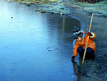 Лед водоемов Калининграда остается опасным